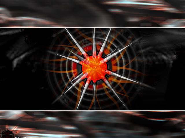 Red orange flower abstract graphics free wallpaper - medium preview image