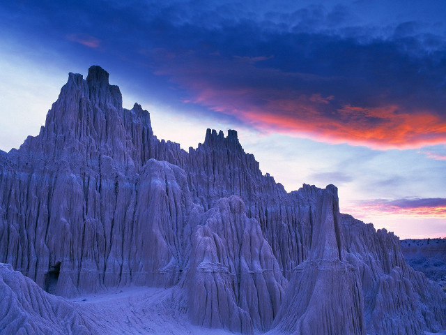 Mountain tall rock formation sunset #2 free wallpaper - medium preview image