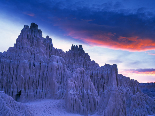 Mountain tall rock formation sunset free wallpaper - medium preview image