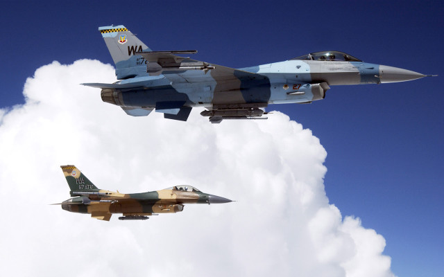 Military jets flying sky clouds #2 free wallpaper - medium preview image