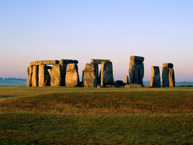 Large stone structure grassy field #5 free wallpaper - medium preview image