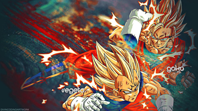 Dragon gohan fighting dark red free wallpaper - medium preview image