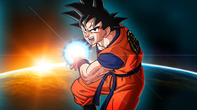 Cartoon character glowing ball flying free wallpaper - medium preview image