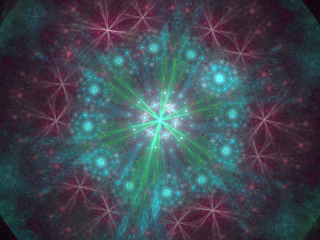 Colorful flower stars in middle free wallpaper - medium preview image