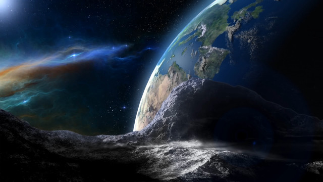 Planet view bright light distant free wallpaper - medium preview image