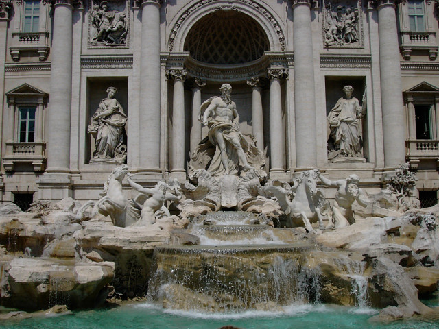 Fountain statues man swimming building #3 free wallpaper - medium preview image