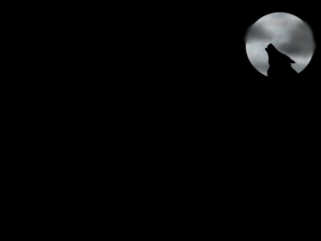 Wolf dark fullmoon blacksky clouds #3 free wallpaper - medium preview image