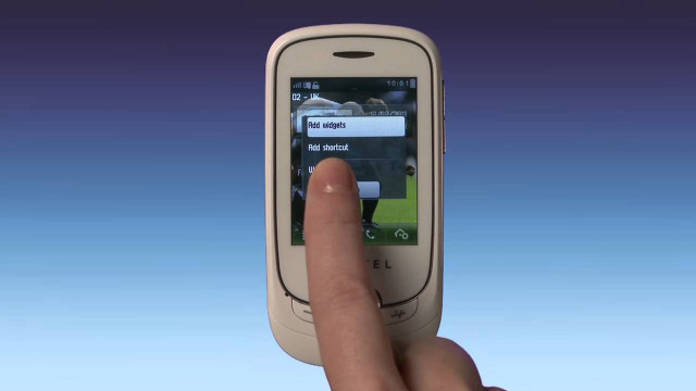 Hand pressing button cell phone free wallpaper - medium preview image