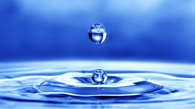 Water drop blue liquid droplets free wallpaper - medium preview image