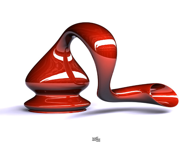 Red object white surface shadow free wallpaper - medium preview image