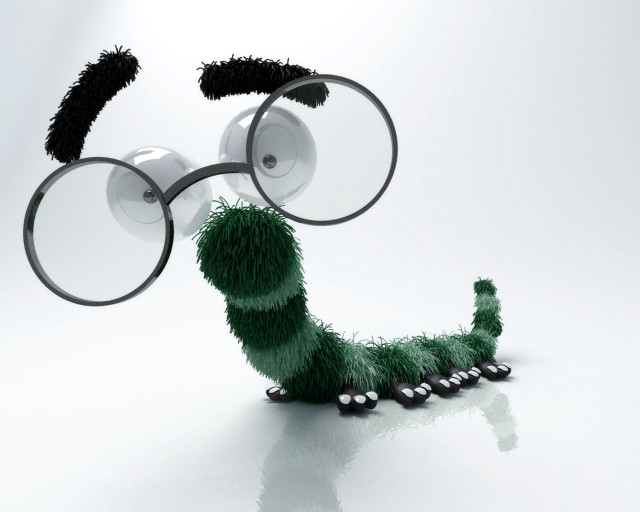 Green creature large glasses long free wallpaper - medium preview image