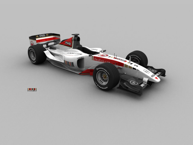 White red race car 3d free wallpaper - medium preview image