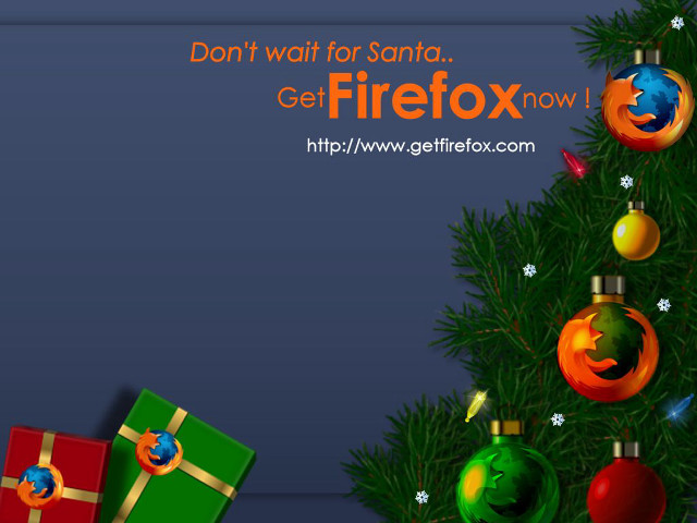 Christmas tree firefox logo gift free wallpaper - medium preview image