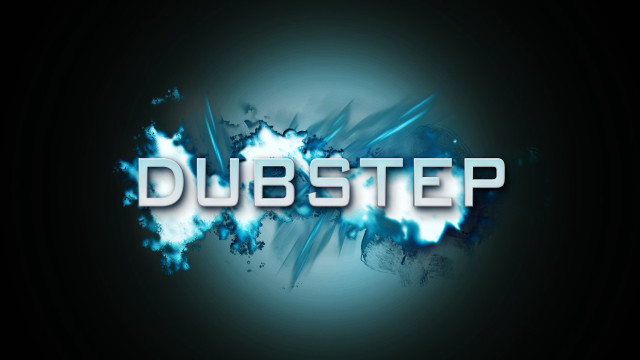 Dubstep blue white text black free wallpaper - medium preview image