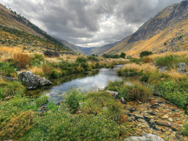 River valley mountains cloudy sky #8 free wallpaper - medium preview image
