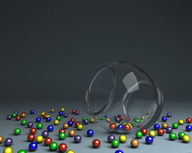 Glass colorful balls table magnifying #2 free wallpaper - medium preview image