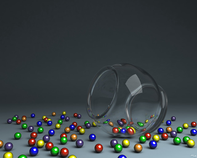 Glass colorful balls table magnifying free wallpaper - medium preview image