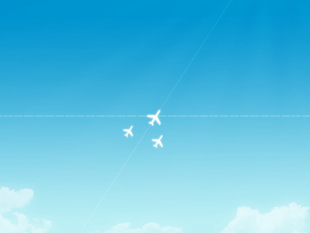 Four airplanes flying blue sky #2 free wallpaper - medium preview image