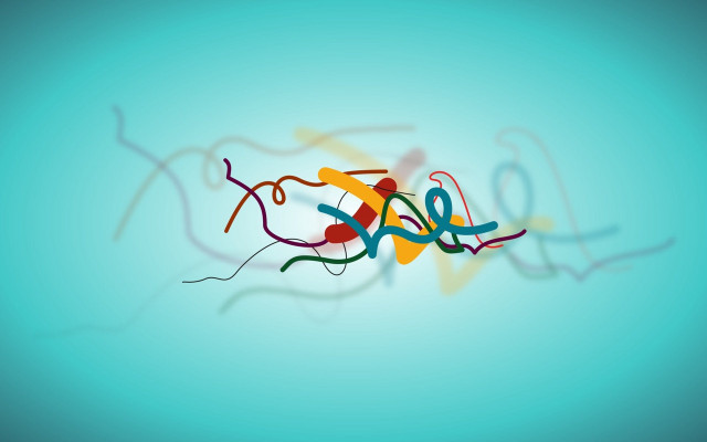Colorful smile blue background swirly free wallpaper - medium preview image