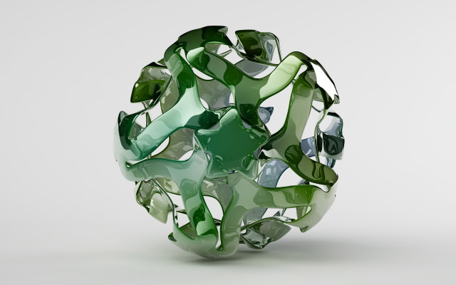 Green ball glass white table free wallpaper - medium preview image