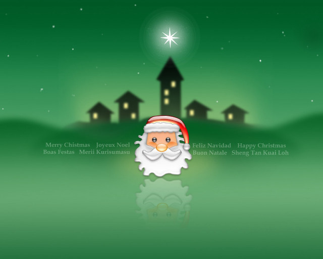Santa claus house christmas card #2 free wallpaper - medium preview image