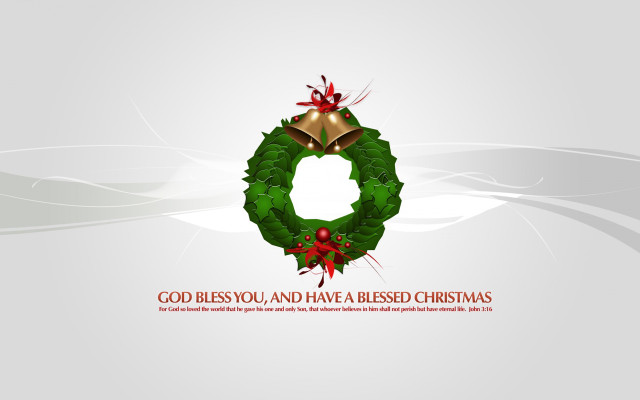 Christmas wreath bells holly leaves #4 free wallpaper - medium preview image