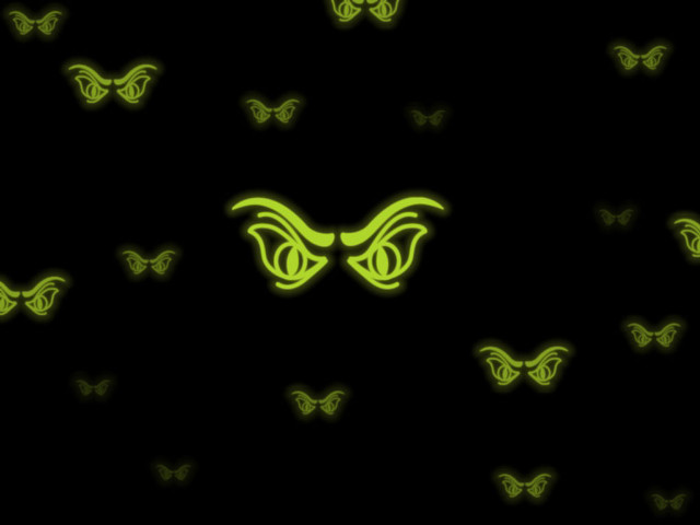 Black background green butterflies repeated free wallpaper - medium preview image