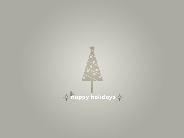 Christmas tree happy holidays message free wallpaper - medium preview image
