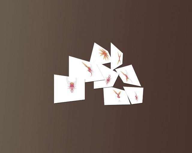 Cards table brown background red free wallpaper - medium preview image