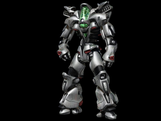 Robot green light face arms free wallpaper - medium preview image