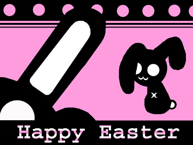 Black pink dog happy easter free wallpaper - medium preview image
