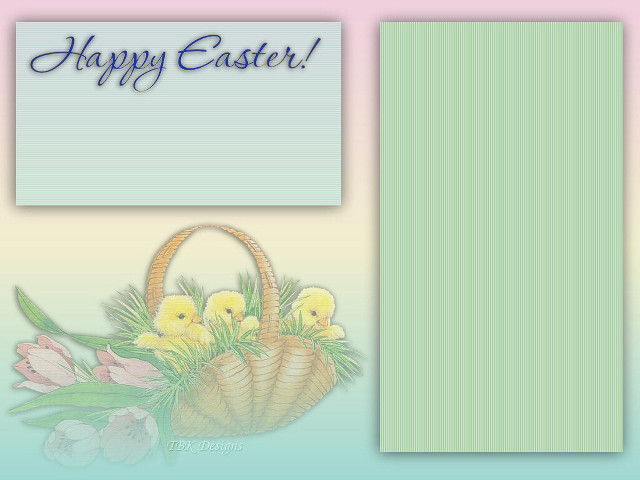 Easter card flower basket notepad free wallpaper - medium preview image