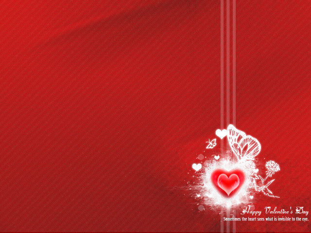 Red heart butterfly happy valentine free wallpaper - medium preview image