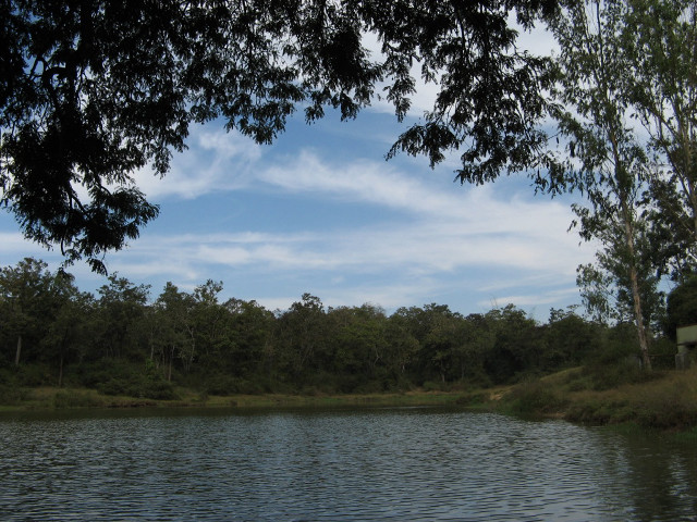 Lake boat trees sky clouds #2 free wallpaper - medium preview image