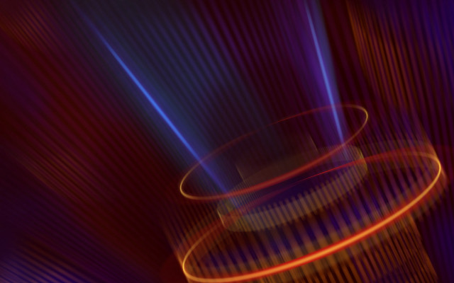 Blurry round object red blue free wallpaper - medium preview image