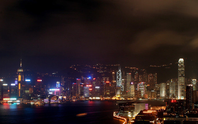City skyline night lights buildings #13 free wallpaper - medium preview image
