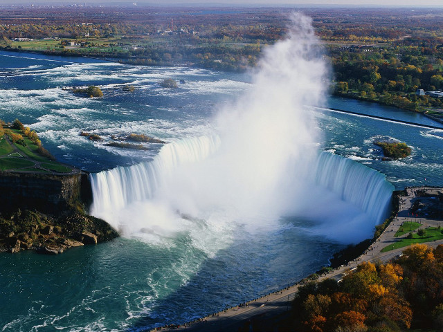 Waterfall cliff river trees nature #3 free wallpaper - medium preview image