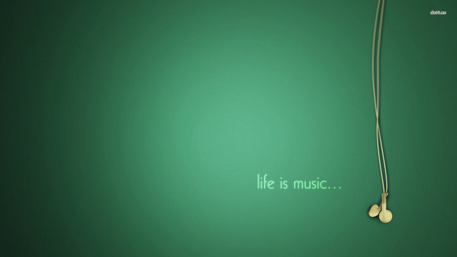 Green wall quote life is free wallpaper - medium preview image
