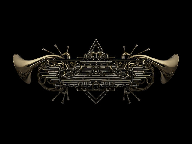 Black gold biomorphic dress hat free wallpaper - medium preview image