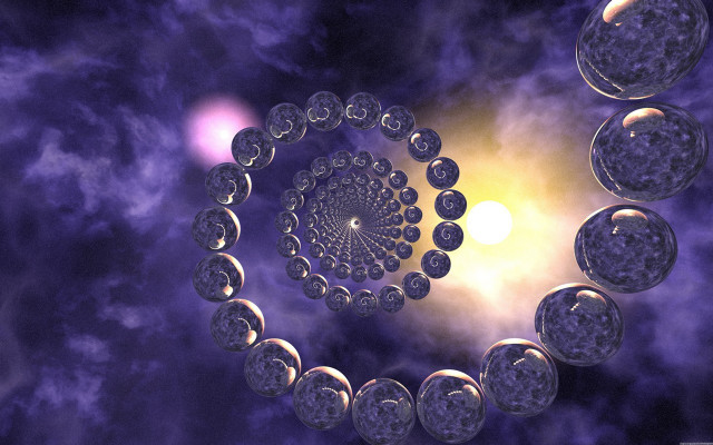 Spiral bubbles space bright light free wallpaper - medium preview image