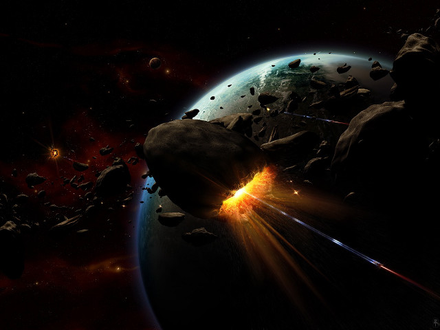 Space rock formation small planet free wallpaper - medium preview image