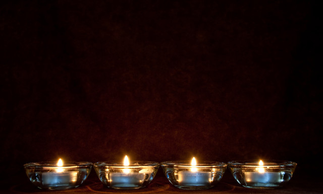 Lit candles still life dark free wallpaper - medium preview image