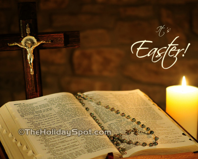 Cross candle bible its easter free wallpaper - medium preview image