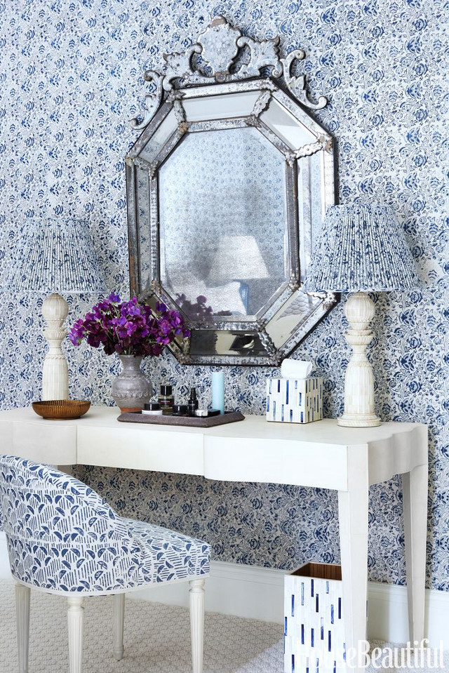 White desk mirror blue white free wallpaper - medium preview image