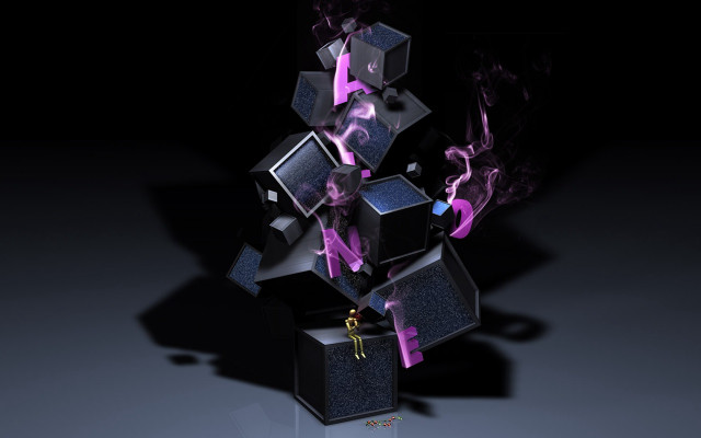 Black box purple smoke spider #2 free wallpaper - medium preview image