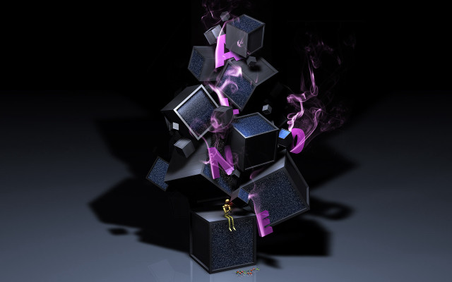 Black box purple smoke black free wallpaper - medium preview image