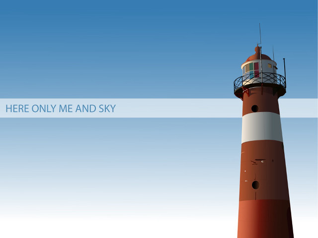 Red white lighthouse sky background free wallpaper - medium preview image