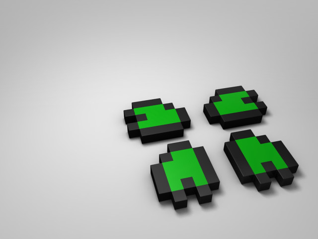 Black green objects white gray free wallpaper - medium preview image