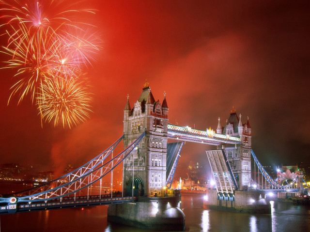 Fireworks tower bridge london night #6 free wallpaper - medium preview image