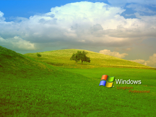 Green field tree windows logo free wallpaper - medium preview image